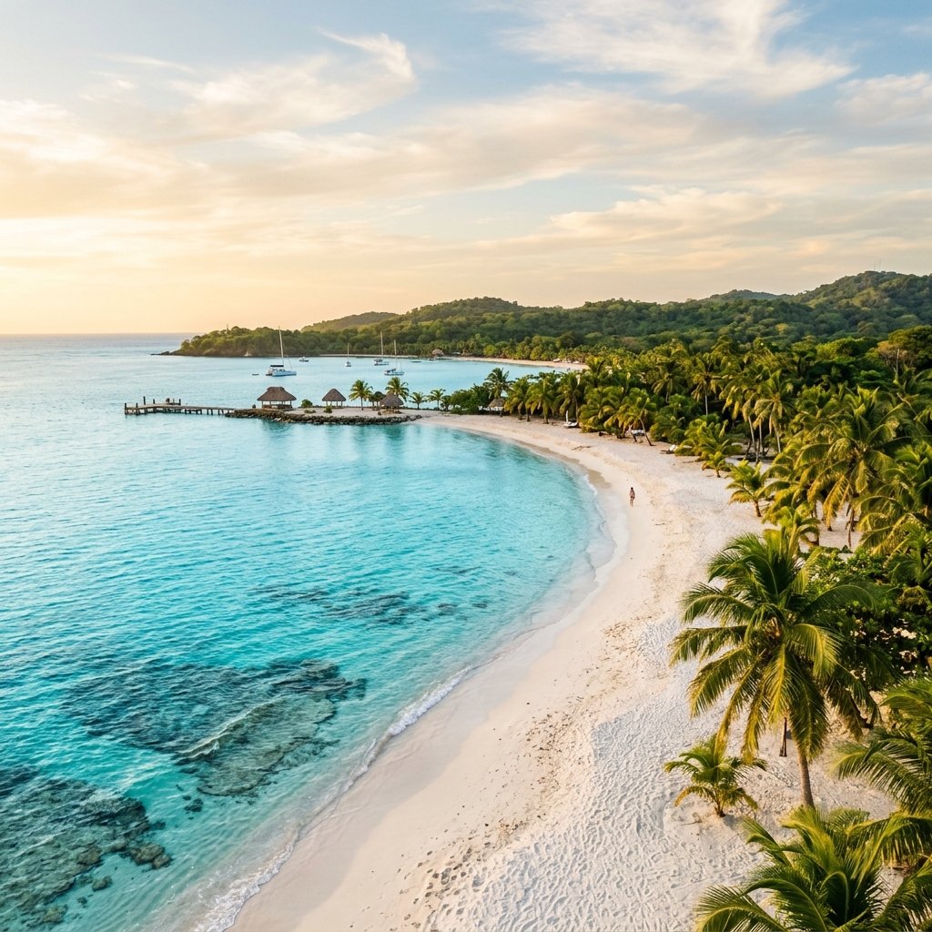 Paradisiacal beach in West Bay Roatán